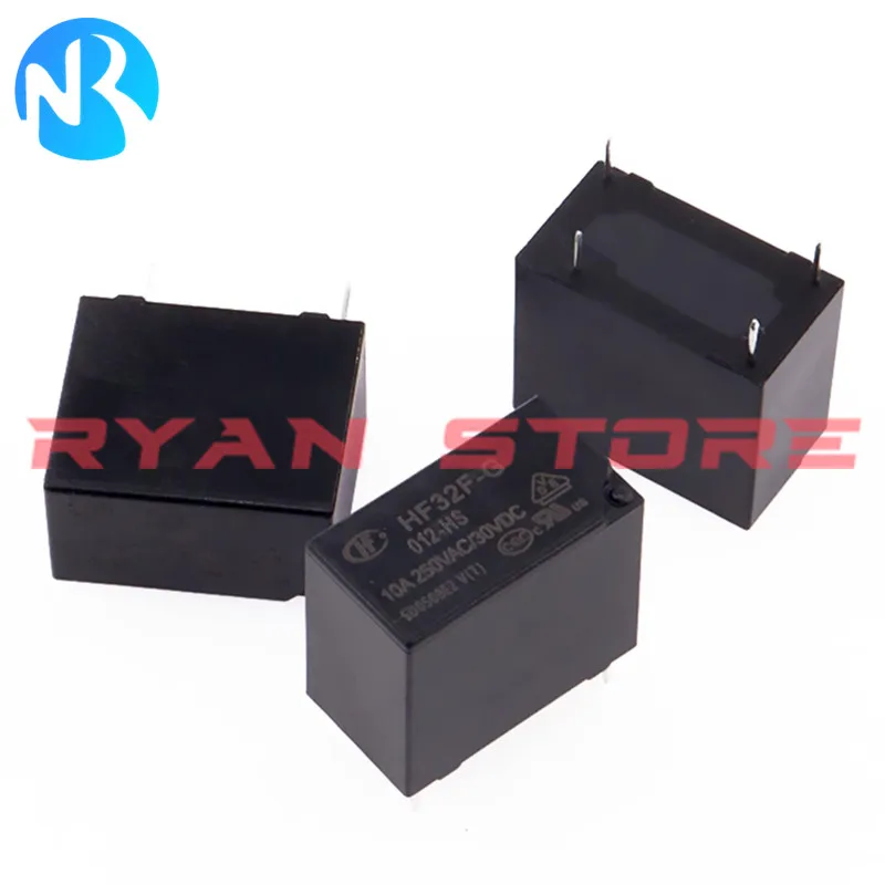 5Pcs Relay JZC HF33F HF32F G 005 009 012 024 HS3 HS ZS3 4P/5Pin 3A 5A 10A HF32F-005-HS3 32F 012 ZS3 HF33 024 ZS3 JZC-33F-012-ZS