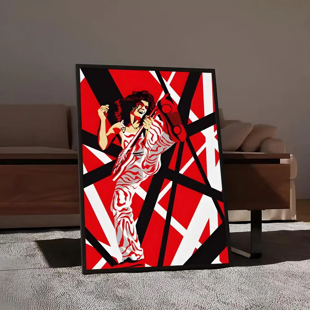 Eddie V-Van H-Halen Band Painting Calligraphy Print Canvas Art Pictures Home For Living Room Modern Decor Room Home Decor