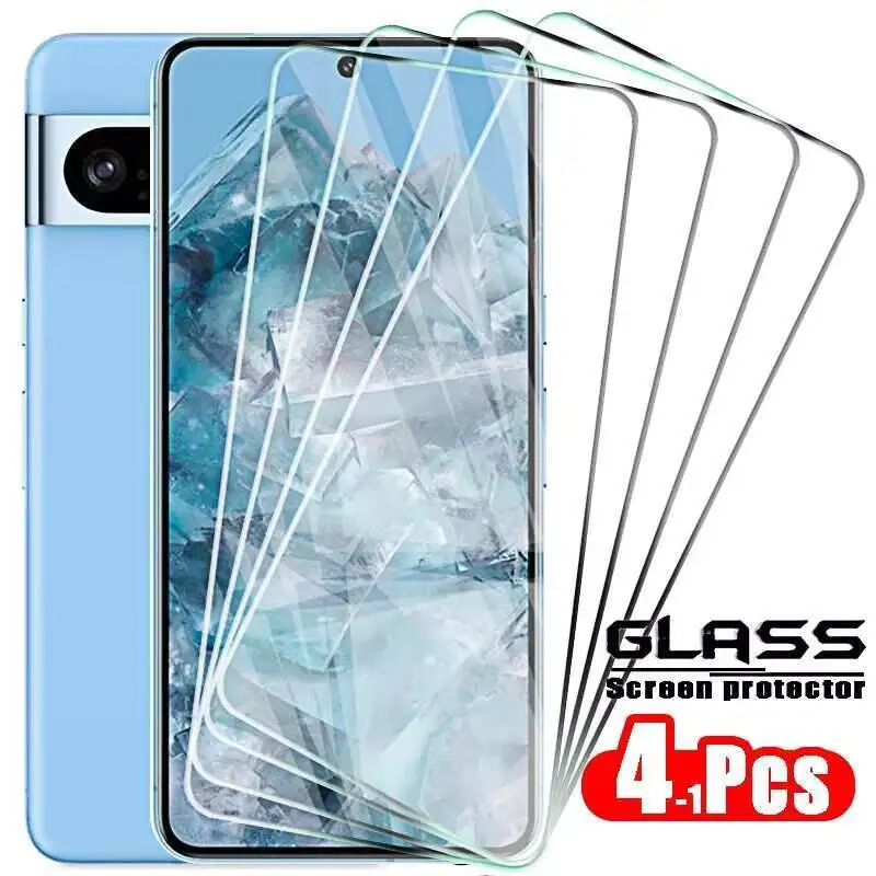 

4-1Pcs Tempered Pro Screen Protector Protective Safety Glass For Google Pixel 8 6A 7A 5A 4A 5G 4G Pixel8 8Pro