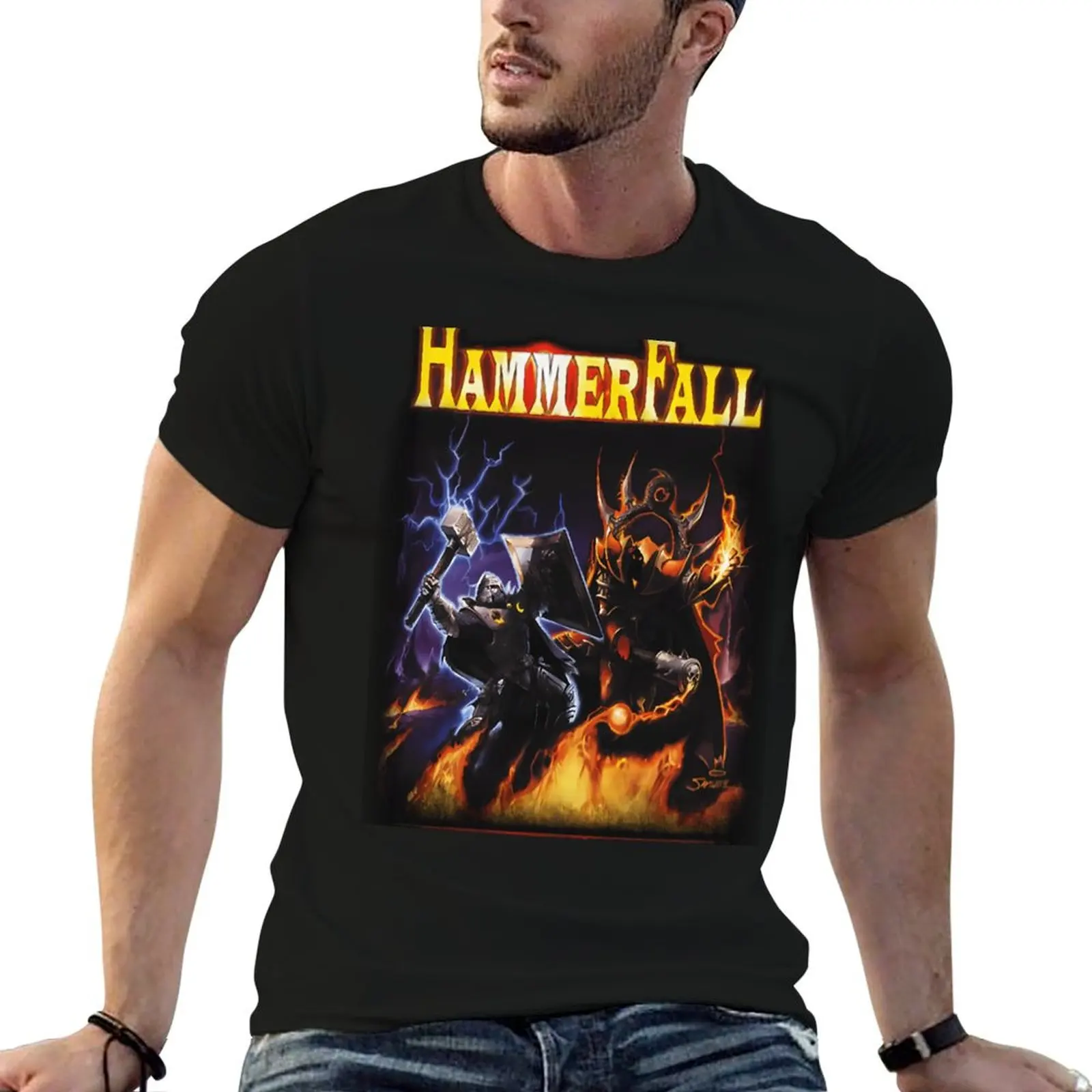 

tshirt t anime anime man T-Shirt shirts for Thunder Crimson - Hammerfall