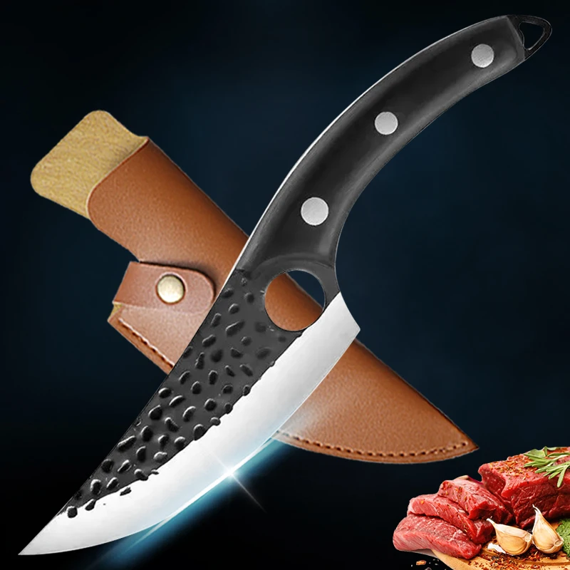 Stainless Steel Kitchen Chef Boning Knifes Handmade Fishing Knife Meat Cleaver Butcher Knife Meat Cleaver Kitchen Tools