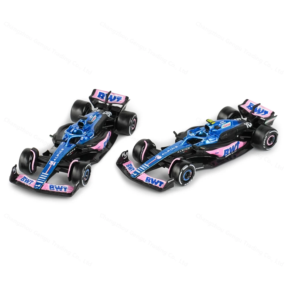 Bburago-Modèle réduit de voiture de course F1, BWT Alpine 2023, A523 #10 #31, en alliage moulé sous pression, échelle 1:43