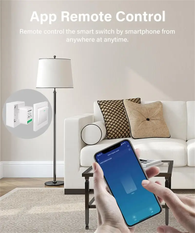 Tuya Wifi / Zigbee 16A Mini Smart Switch 1/2/3/4 Gang Support 2-way Control For Smart Life Alexa Google Home Yandex Alice