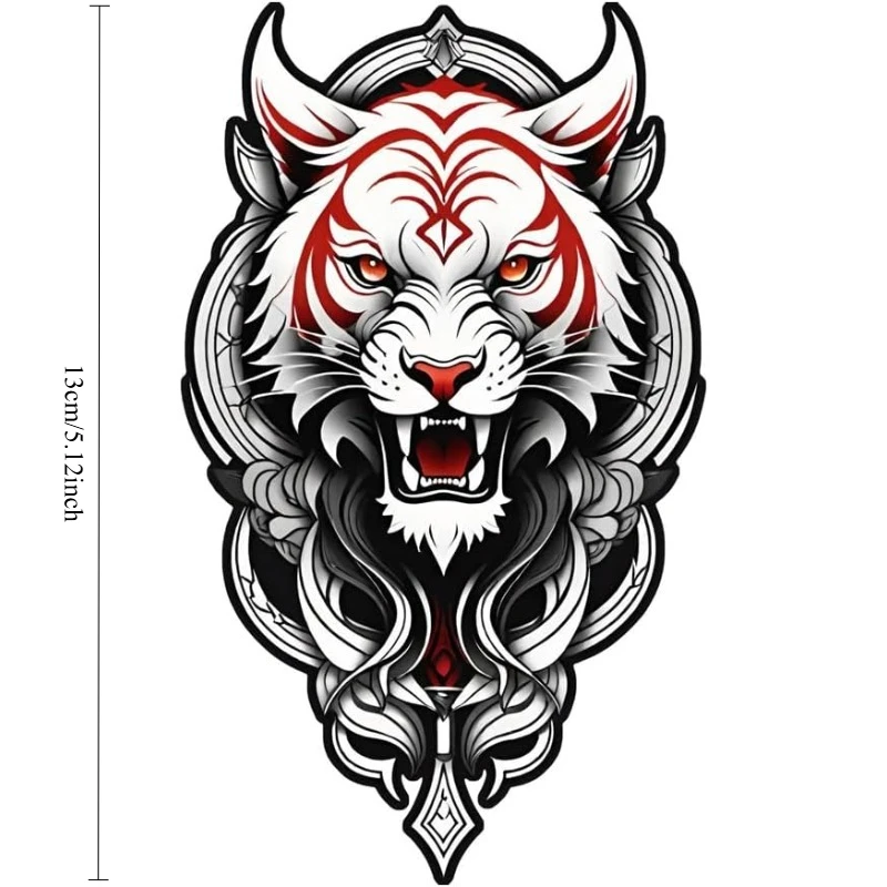 13cm Tiger Head Car Decal - Waterproof Vinyl Sticker for Auto, Motorcycle, RV & Bumper