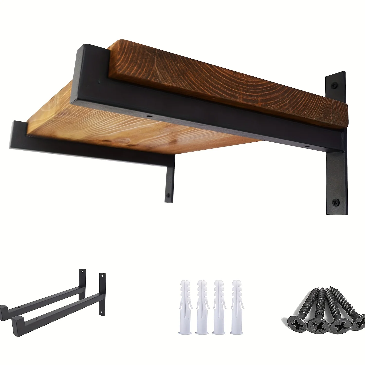 

2 heavy-duty industrial iron bracket wall mounted metal bracket, sturdy shelf, suitable for multifunctional homes and offices