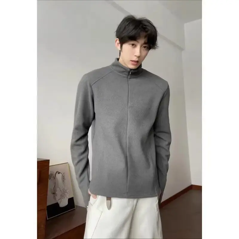 Warm Double-sided German Velvet Long Sleeve  Shirt Men's Fitness Training Running Base Layer Shirt Autumn Winter Sports