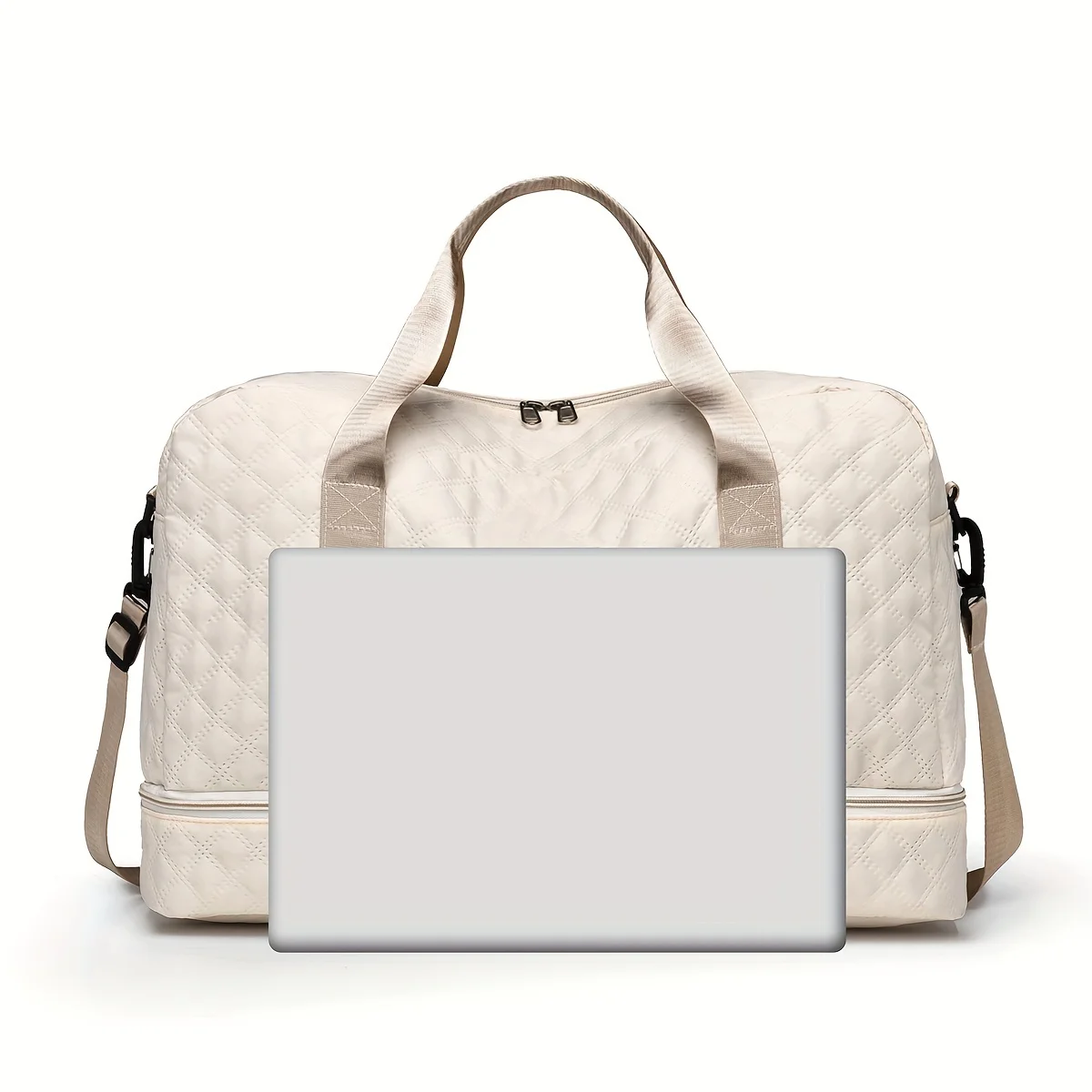 Lässige Nylon-Reisetasche, Große Kapazität für Sport- und Fitness-Aufbewahrung, Tragbare Weekender-Übernachtungstasche mit Mehreren Fächern – Detail 12