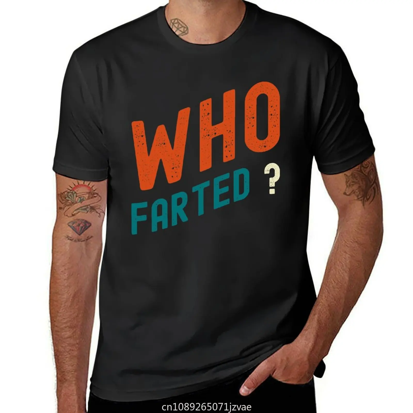 who farted T-Shirt sports fans blacks customs design your own summer tops Men's t shirts