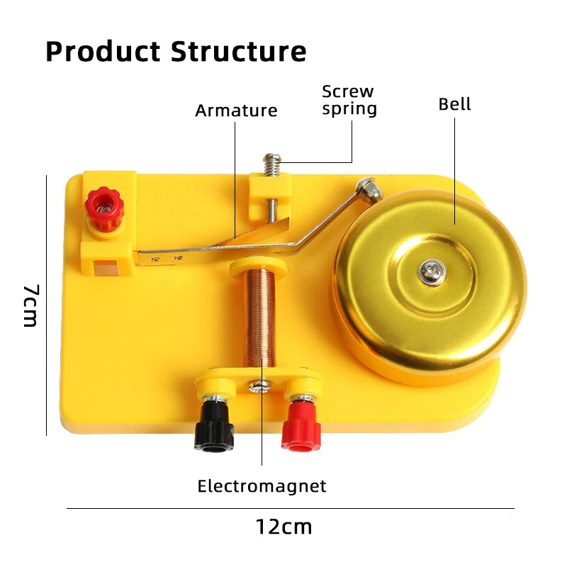 Electromagnetism Electric Bell Experiment Kit Physics Electromagnetic Relay Electromagnet Children Scientific Gift Toy