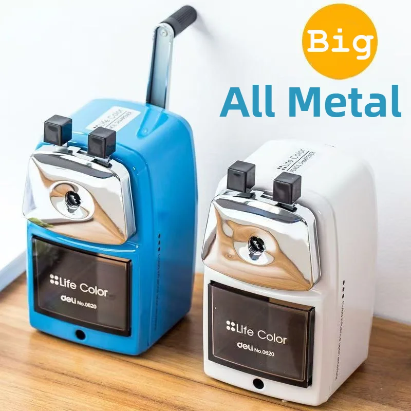 

Metal Shell Pencil Sharpener Primary Universal Large Rotary Student School Office Stationery Supplies Tool