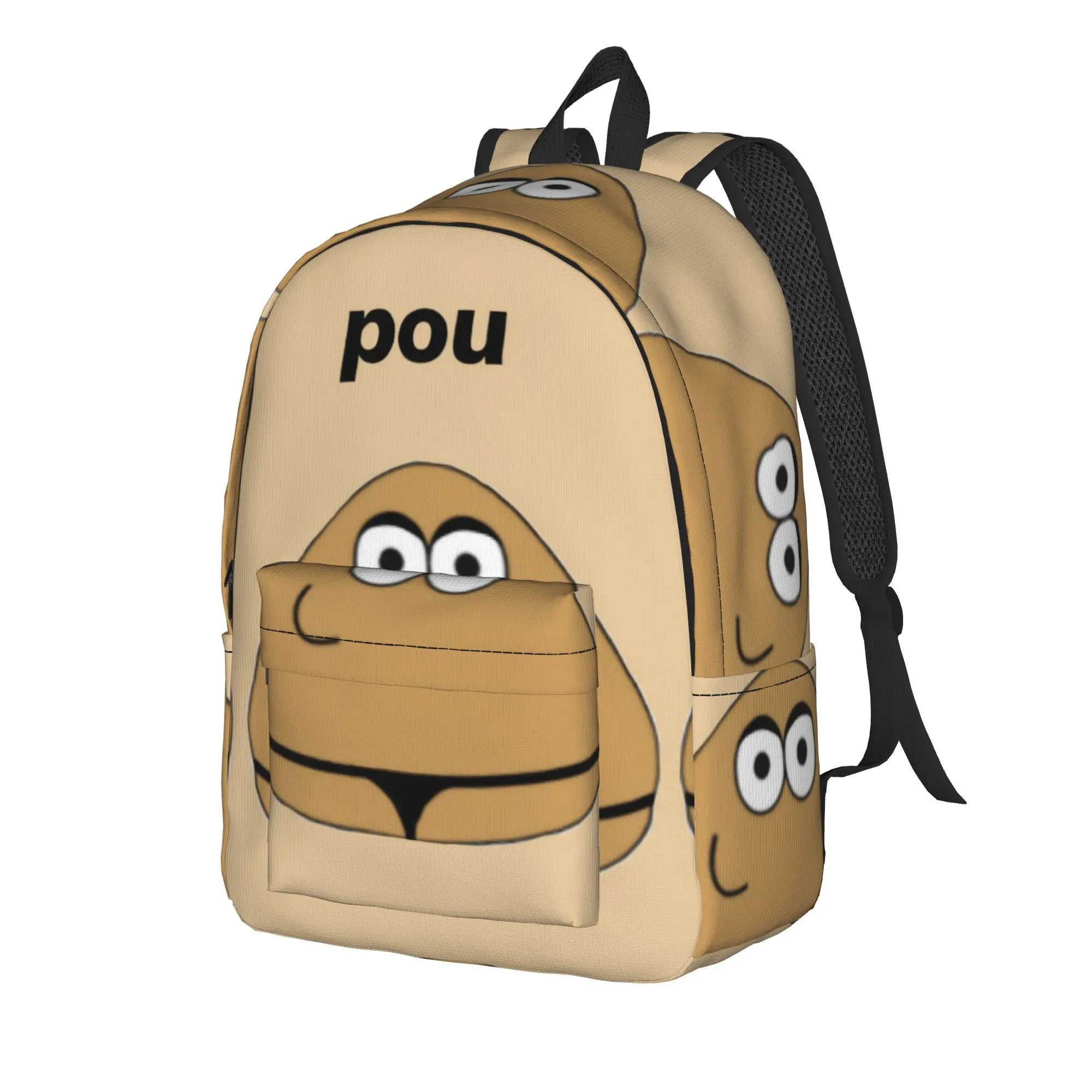 My Pet Alien Pou Cool Backpack with Pocket High School Business  Daypack for Men Women College Shoulder Bag