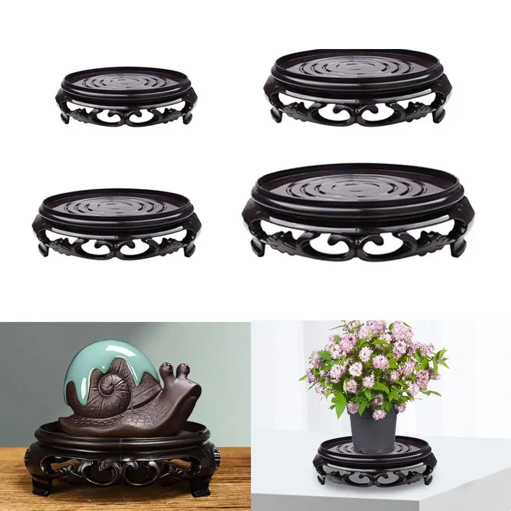 2pcs Antiqued Plant Saucer Plastic Pot Trays Flower Pot Plant trays Round Bonsai Rack Potted Decor Base