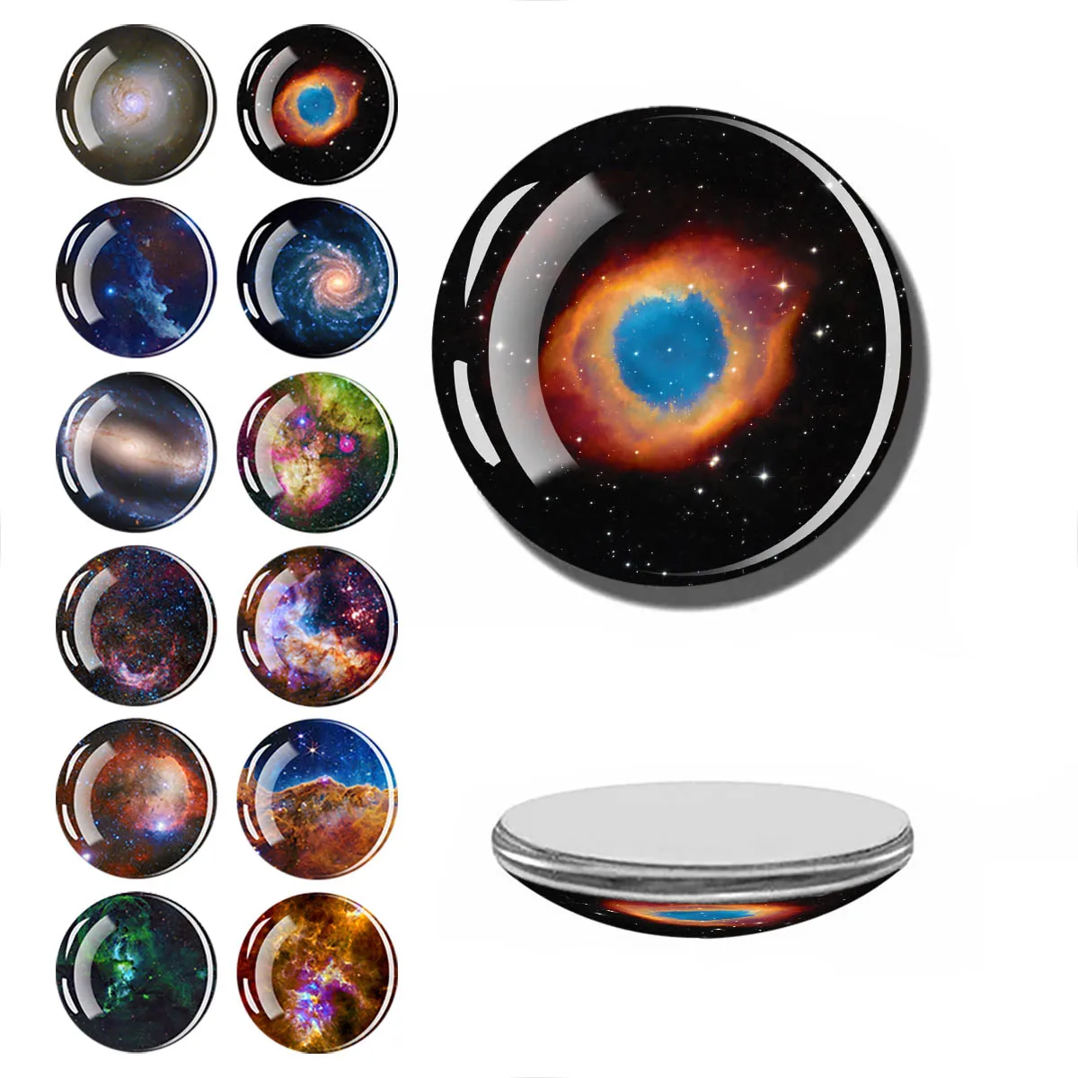 1PCS 30MM Fridge Magnets spiral galaxy nebula deep space Refrigerator Magnet whiteboard locker astronomy hobby souvenir decor