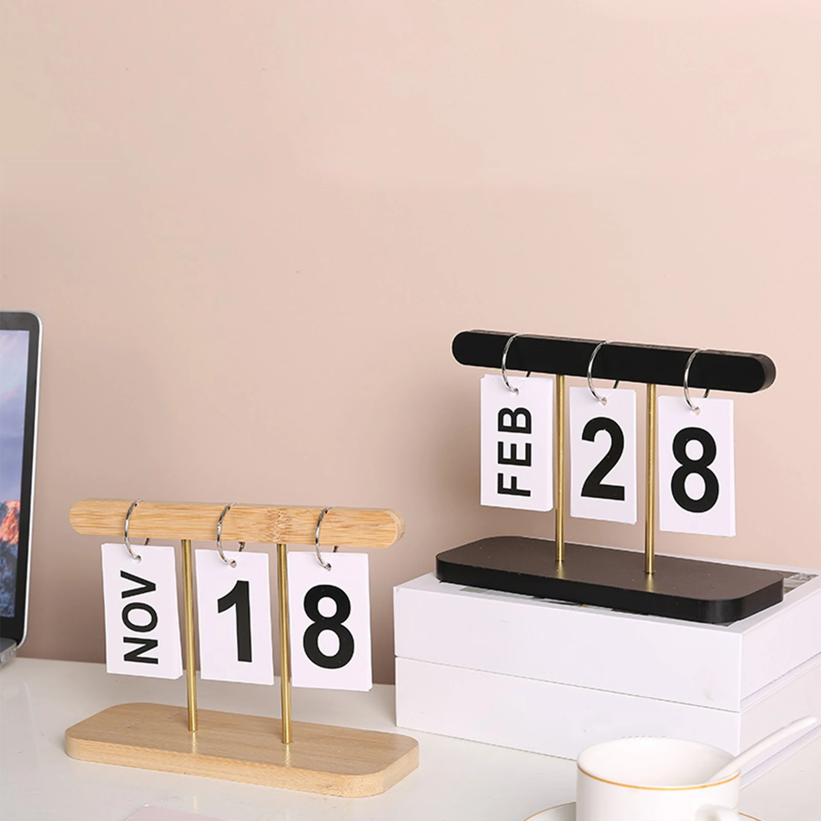 

Desk Calendar Table Flip Perpetual Calendar for Decor Accessories Decorative Page Turning Standing Table Desktop Ornaments