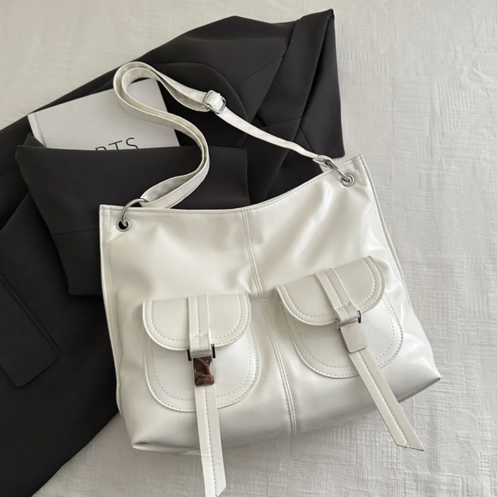 

Korean Style Multi-Pouch Tote Bag Large Capacity Handbag PU Underarm Bag Minority Design Fashionable Shoulder Bag Outdoor