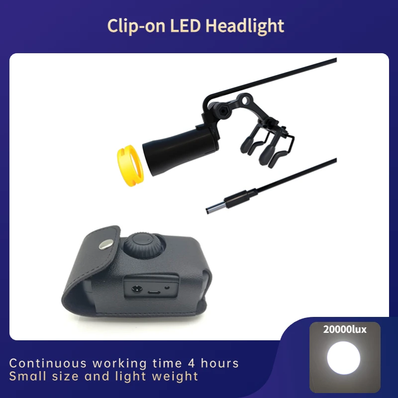 led clip on farol farol cirurgico alta intensidade odontologia operacao cabeca lampada jc06 3w dental 01