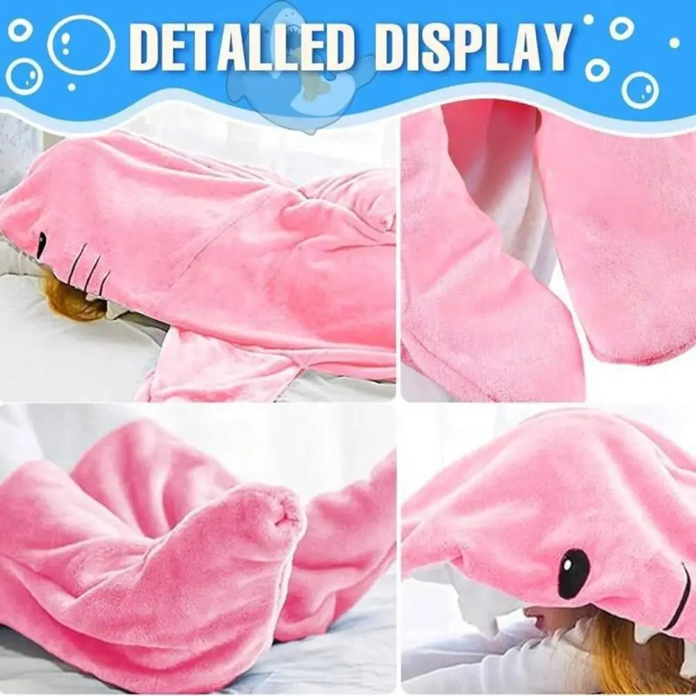 

Cute Cartoon Shark Conjoined Pajamas Hoodie Funny Shark Pajamas Cosplay Costume Thick Warm Winter Bodysuit Sleepwear Women