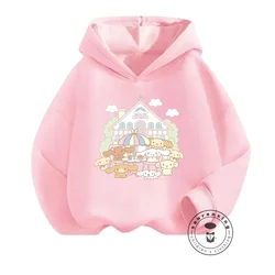 Felpe Anime Cuddly Cinnamoroll per ragazzi e ragazze con morbide maniche lunghe modelli affascinanti Sanrio Comfort per l'autunno inverno