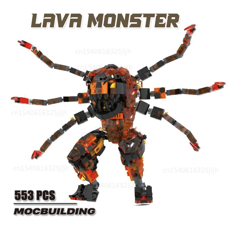 

Конструктор MOC Lava из фильма «чудовище», изображение монстра, Коллекционная модель животного, технология сборки «сделай сам», детали, игрушки, подарки