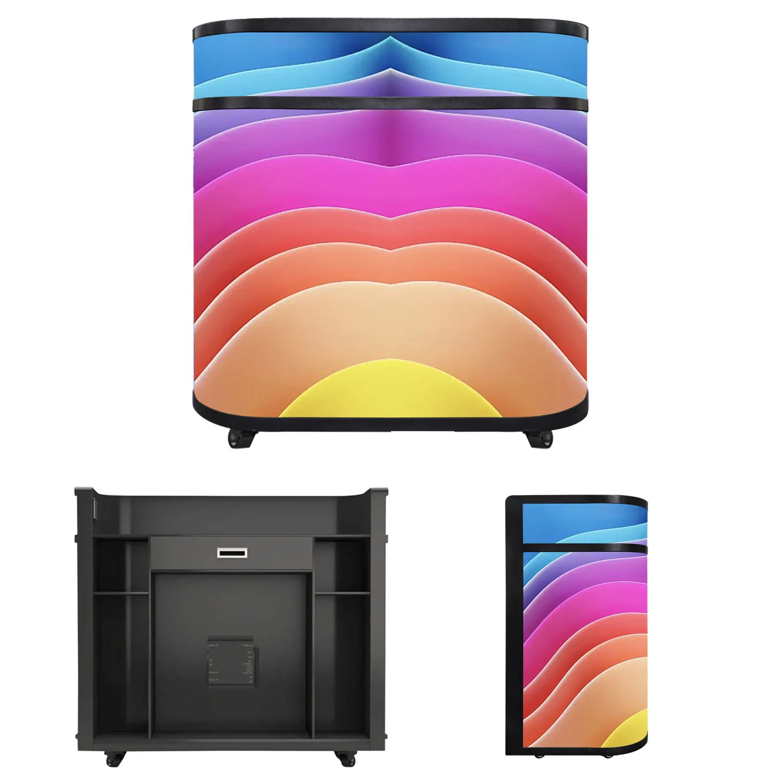 P1.86 P2.5Company Front Desk Advertising High-Definition Full-Color LED Disp y Screen Shopping Mall Creative Bar Counter