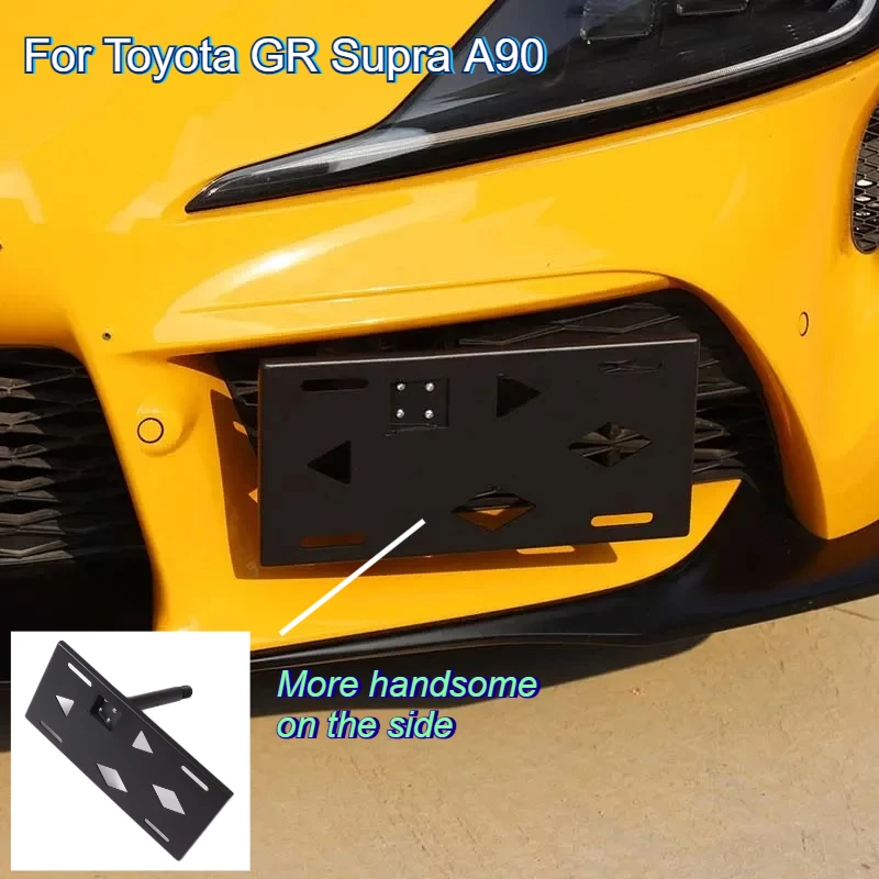 

For Toyota Supra A90 2019-2025 CAR Front license plate side trailer Front license plate base frame Auto parts Car Accessories