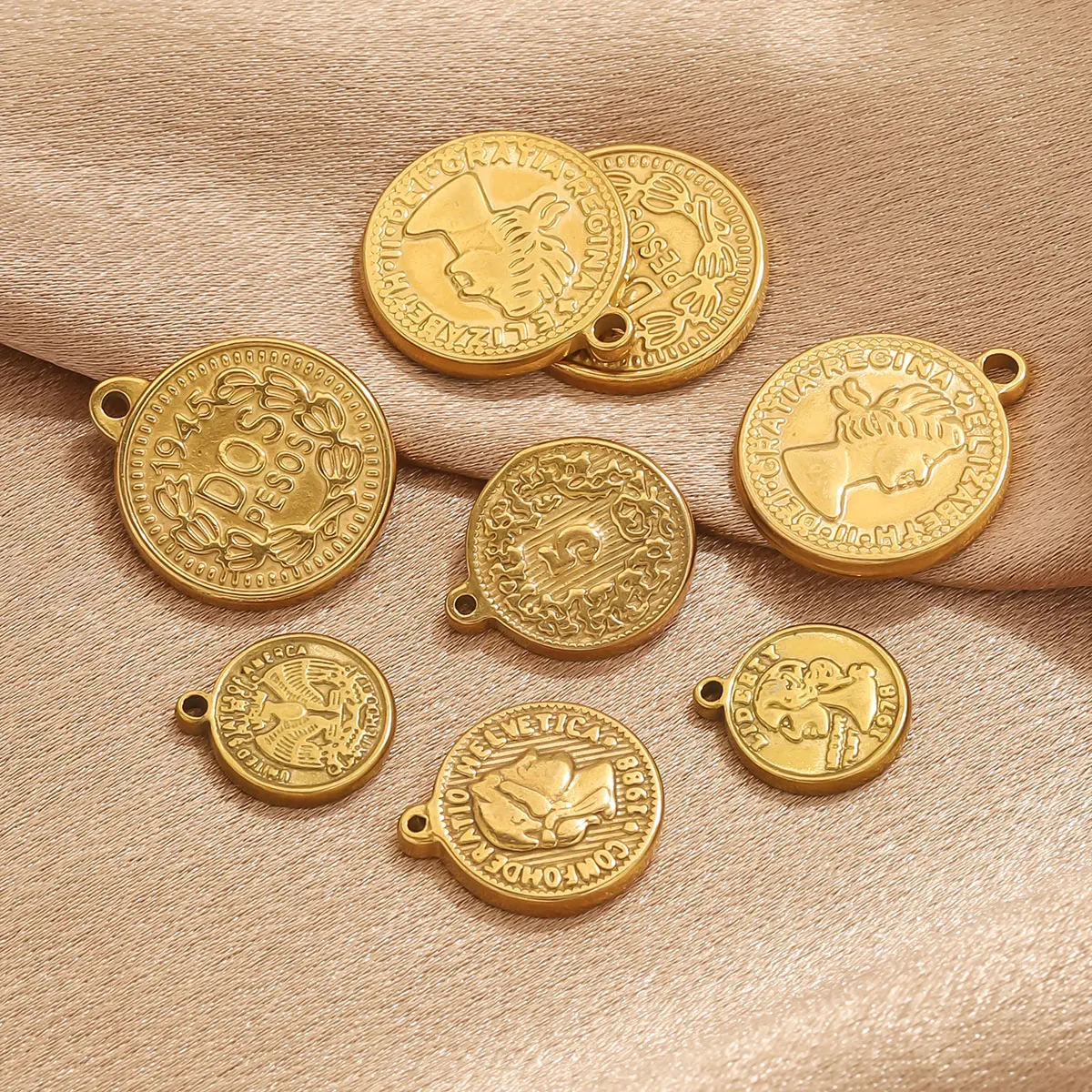 Étiquette de Portrait rétro en acier inoxydable, pendentif de personnalité Simple, collier, Bracelet, accessoires de bijoux, vente en gros, 5 pièces