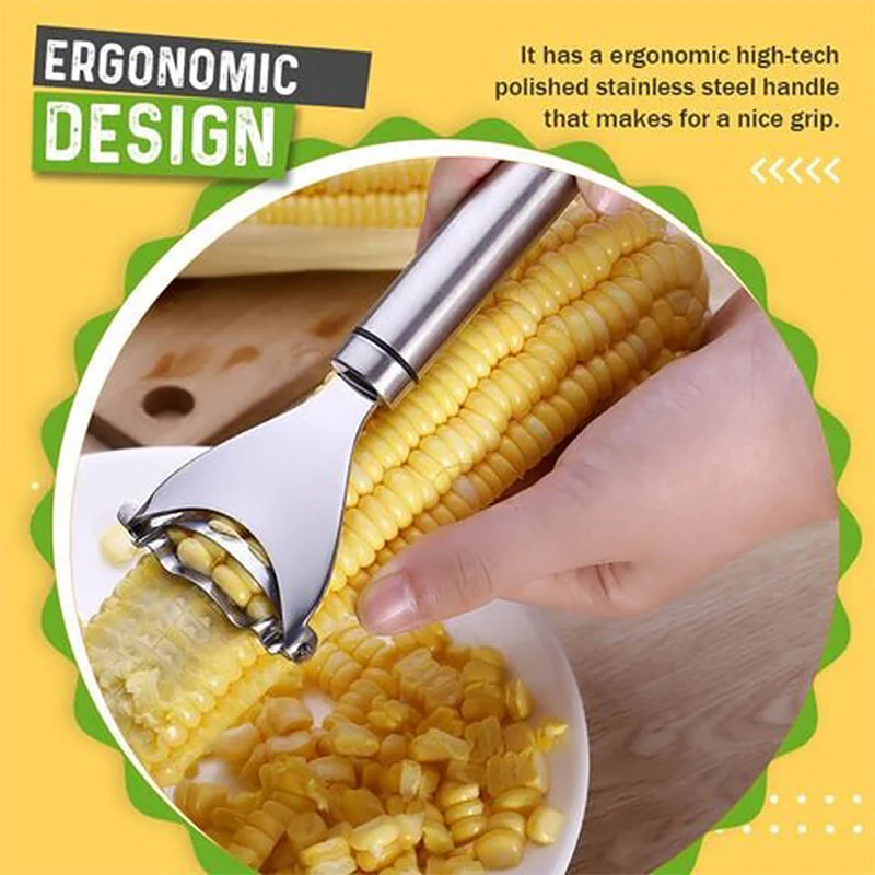 304 Stainless Steel Corn Thresher Stripper Peeler Kitchen Tool Corn Cutter Cob Peeler Stripper