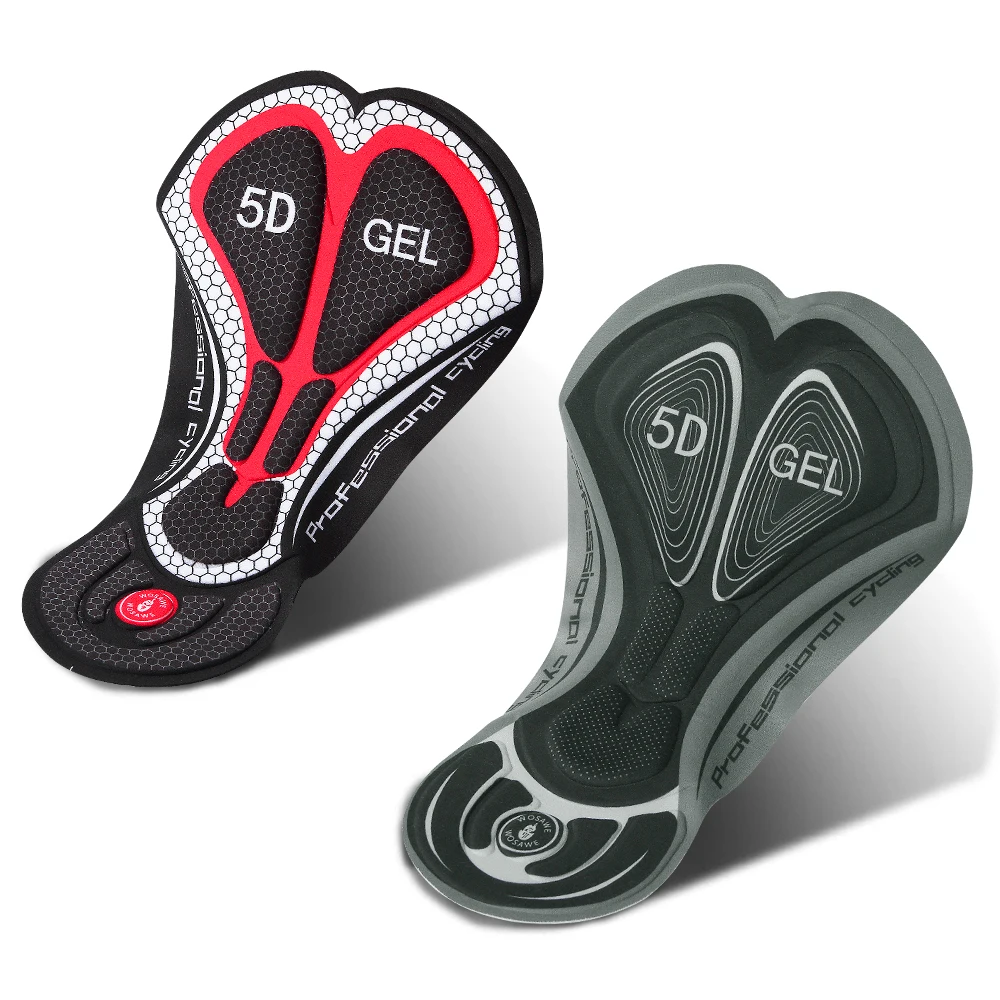WOSAWE Men Cycling Gel Pad 5D Shockproof Pink Cushioned Pad Women Breathable Hole Riding Base Cushion Moto Silicone Gel Pad