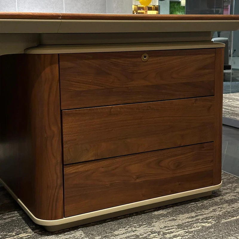 Designer Storage Hutch Office Desk Desktop Set Wooden Organizer Computer Desks Gaming Study Mesa Para Computador Furniture - Image 5