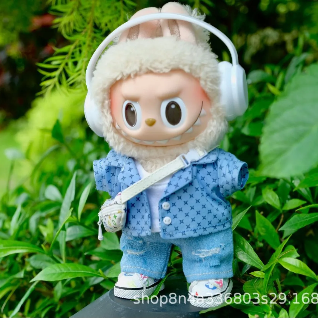 

[Clothes Only] Labubu 1st/3rd Generation Clothes 17cm Labubu Doll Star Cowboy Set