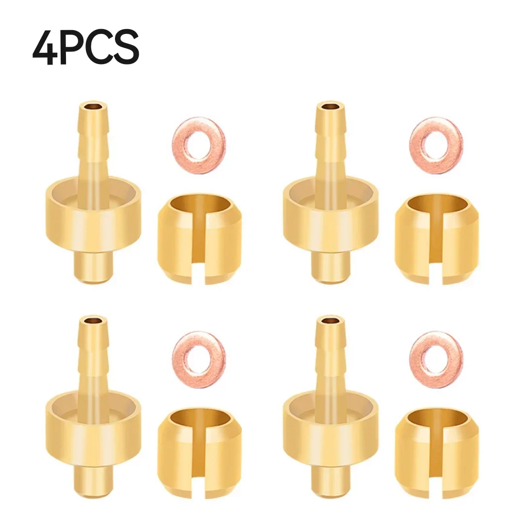 4PCS Bike Copper Oil Needle Olive Head Spacer For HOPE Mountain Oil Pressure Disc Brake Oil Tube Joint Replacement Brake Parts