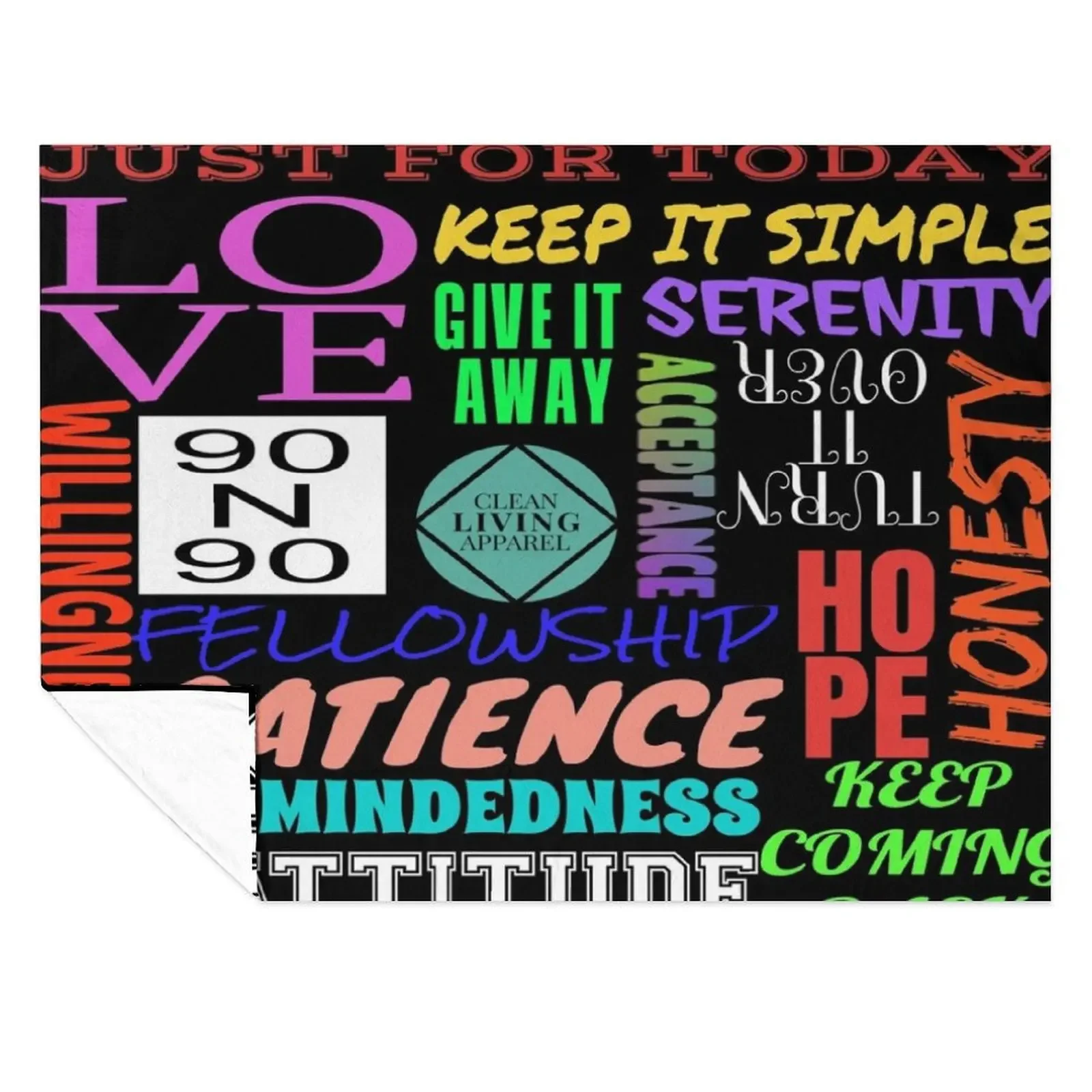 

Spiritual Principles of 12 Step Recovery Program NA AA Throw Blanket Luxury Thicken Warm Soft Beds Polar Blankets