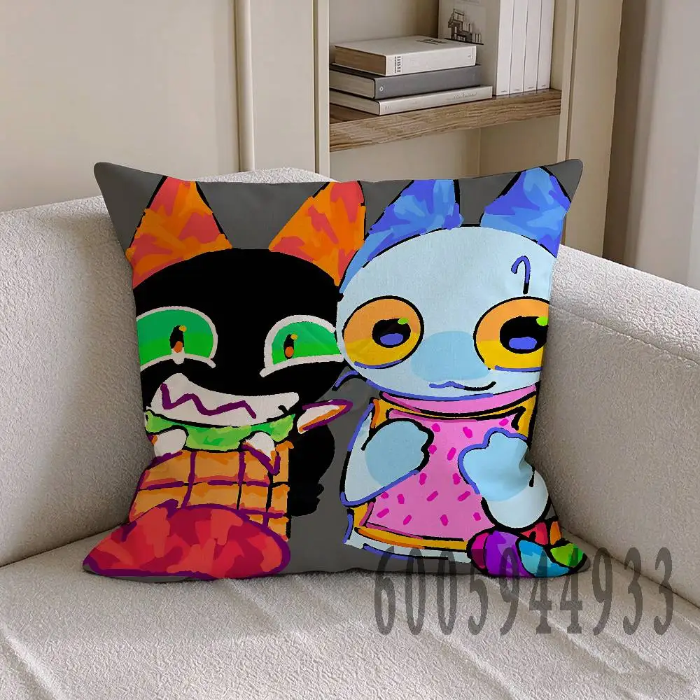 T-Teach the Cat Square Pillow Cover Multiple Sizes For Car Home Bedroom Decoration Holiday Housewarming Gift For Family