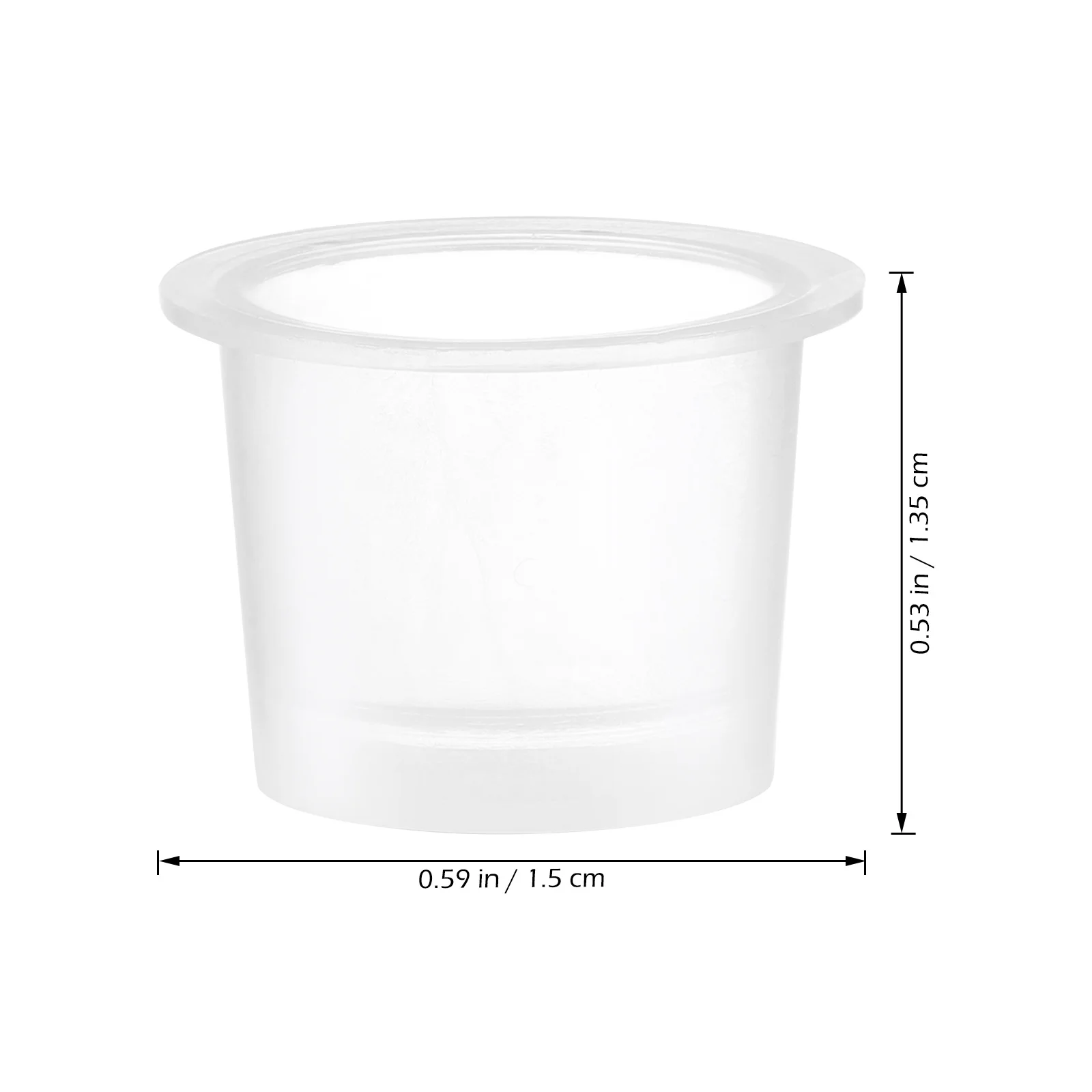 

100 шт., прозрачные чашки для чернил для татуировок, пластиковые водонепроницаемые прочные принадлежности для татуировок, держатели для пигментов, чашки для чернил для татуировок