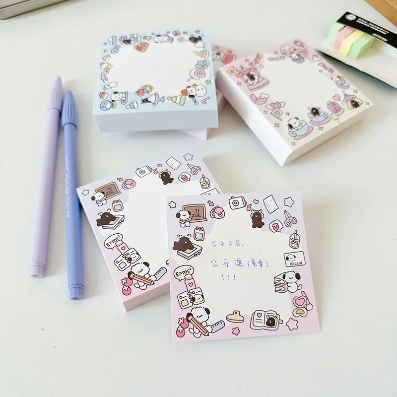 MINKYS 100 Sheets Kawaii Puppy Cartoon Memo Pads To Do List Notepad Paper Scrapbooking Journal Material Paperlaria Stationery