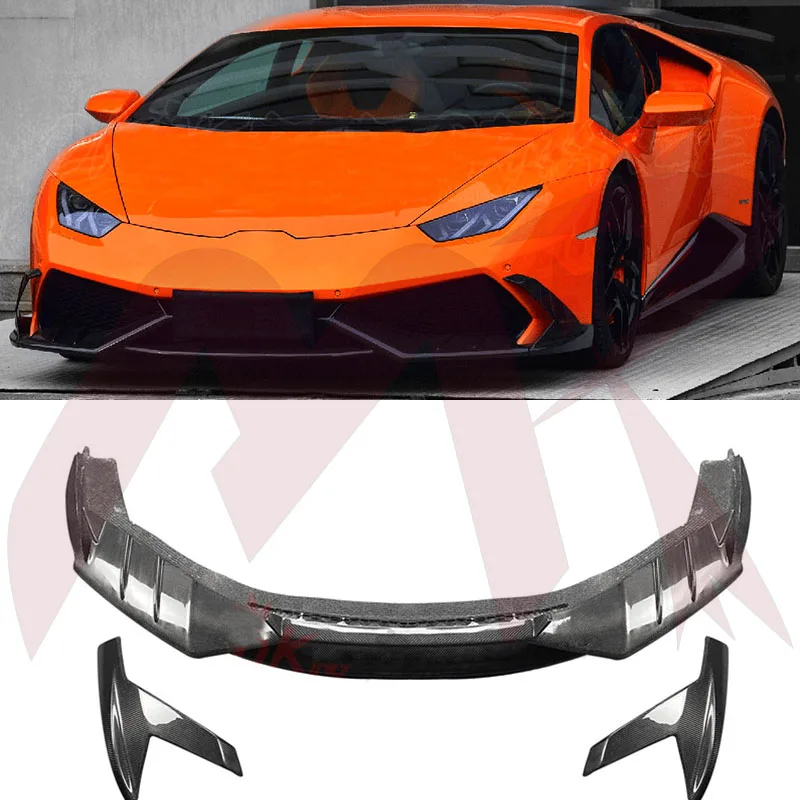 

M Style Carbon Fiber Front Lip Front Bumper For Lamborghini Huracan LP610 Chin Lip Spoiler Lips Body Kit