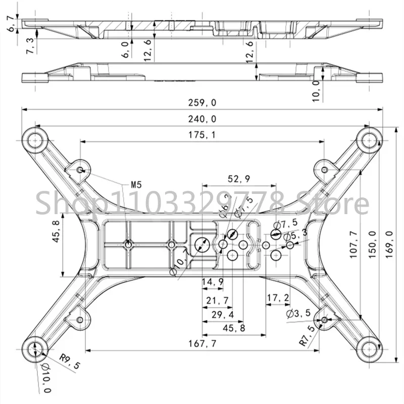 Soporte de Sensor fijo sensible a la presión, estante LLENADO ELECTRÓNICO, pesaje no tripulado, fundición aluminio