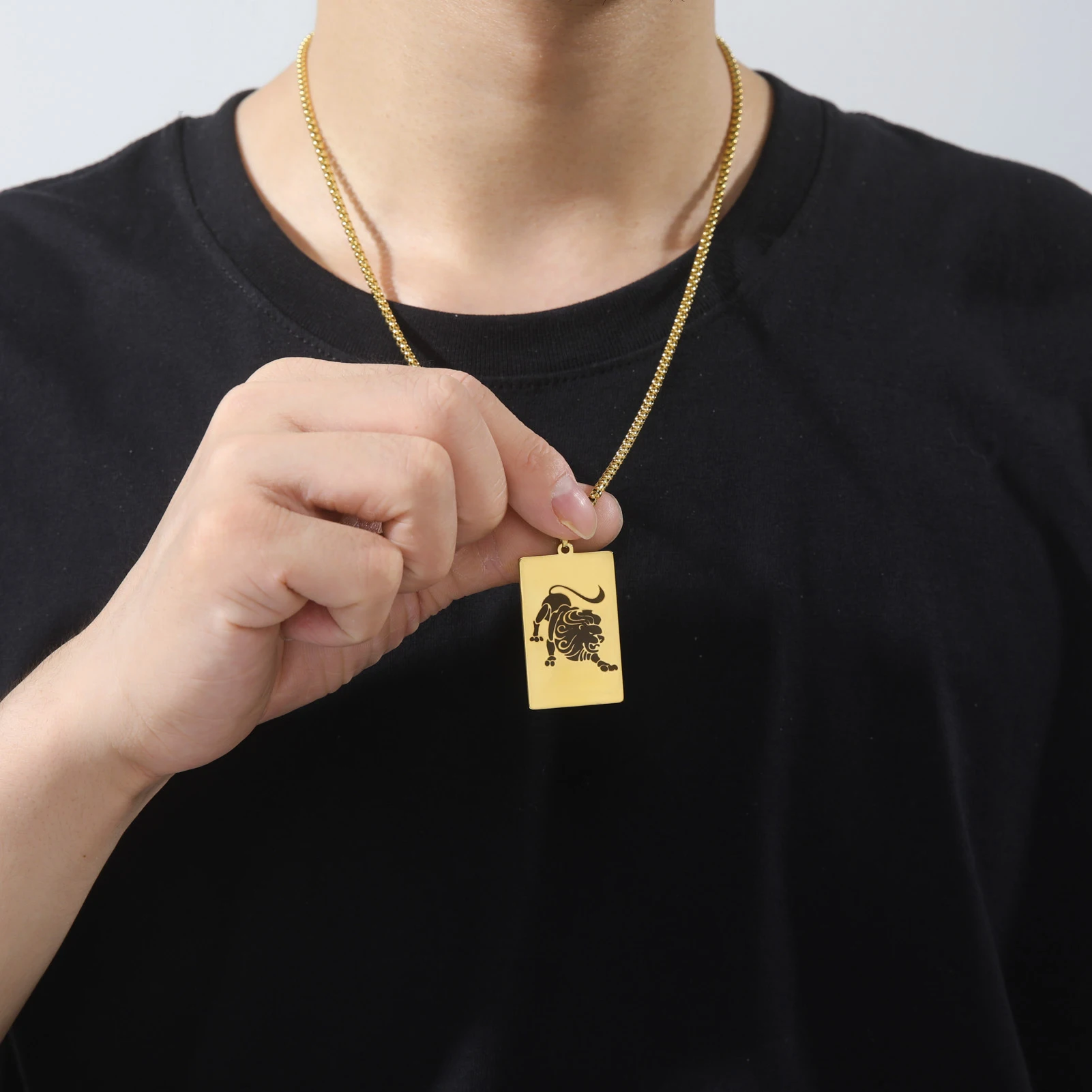 قلادة سلسلة صندوق من الفولاذ المقاوم للصدأ للرجال ، 12 قلادة كوكبة ، اليونانية القديمة ، 12 برجك ، البروج ، لا تتلاشى أبدًا ، الهدايا