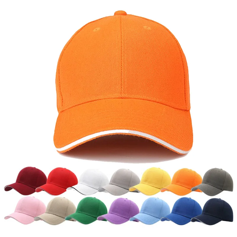 Hot Sale Unisex Cap Classsic Solid Color Baseball Cap Hats Advertising Work Travel Group Fashion Cap Streetwear Fishing Dad Hat