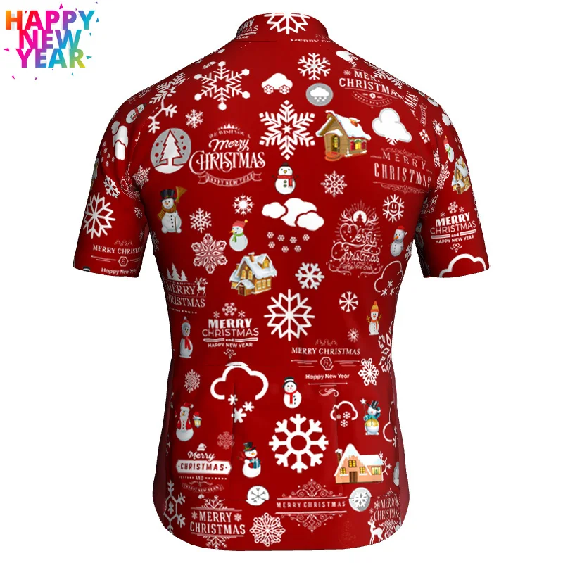 Christmas Cycling Jersey Short Sleeve Bicycle Jacket Mtb Crossmax Road Ride Mountain Sportswear Women Man New Bike Tops 2024