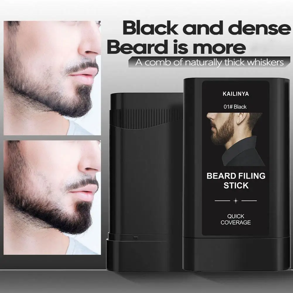 

3Colors Quick Touch-Up Hair Stick Beard Color Stick Portable Temporary Quick Coverage Hair Pen Instant Dye Stick Comb