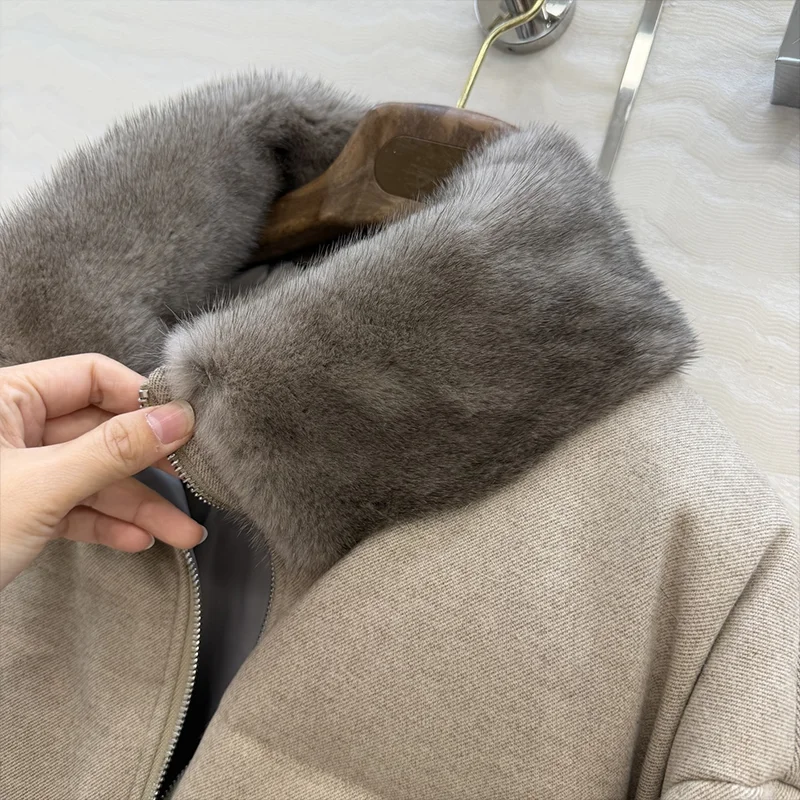 High quality Double sided women's goose down winter thick coat, cold resistant and warm clothes for woman 25121362