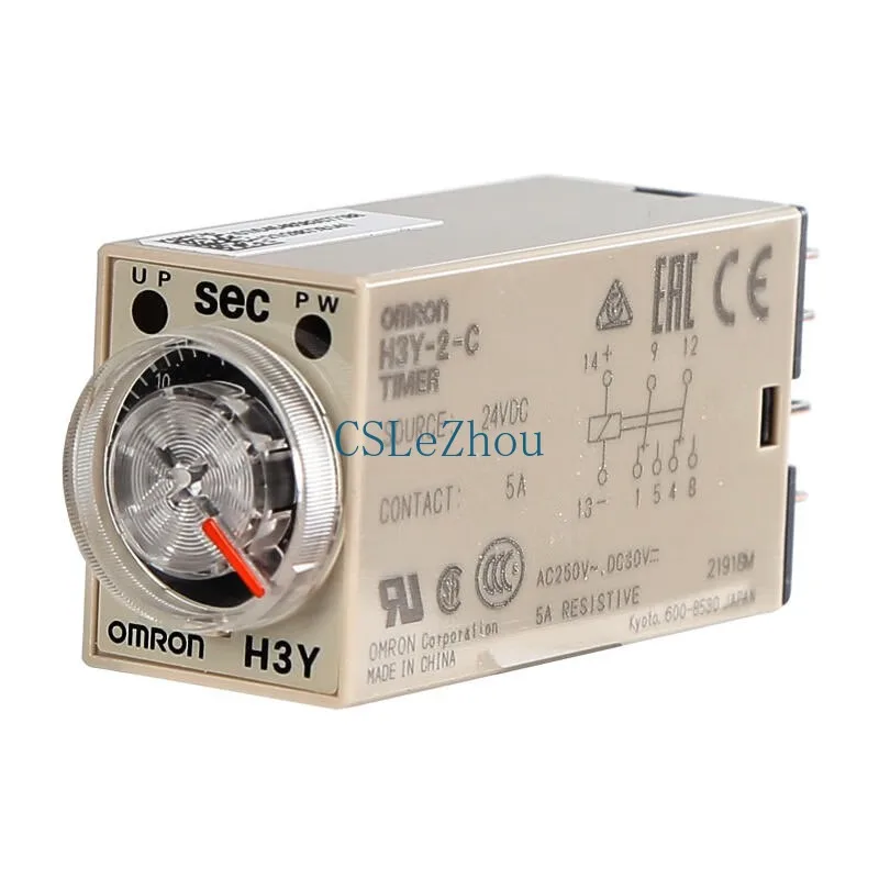 Authentic OMRON Solid State Timer Relay H3Y-2-C AC220V DC24V 0.1S-30M Multirange IP40 DIN Rail Industrial Automation Control