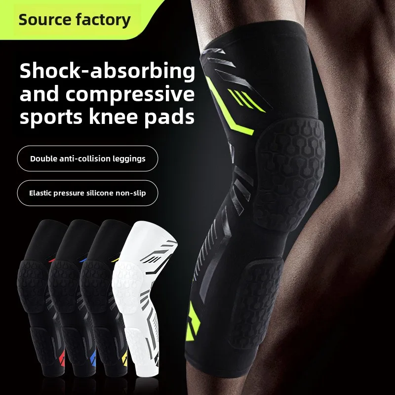 

Sports Honeycomb Anti-Collision Knee Brace Compression Non-Slip Patella Protector Outdoor Basketball Cycling Running Leg Sleeve