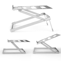 Ergonomic Notebook Stand for Desk Adjustable Height Notebook Laptop Riser Metal Holder Computer Stand for MacBook/Lenovo/HP/iPad