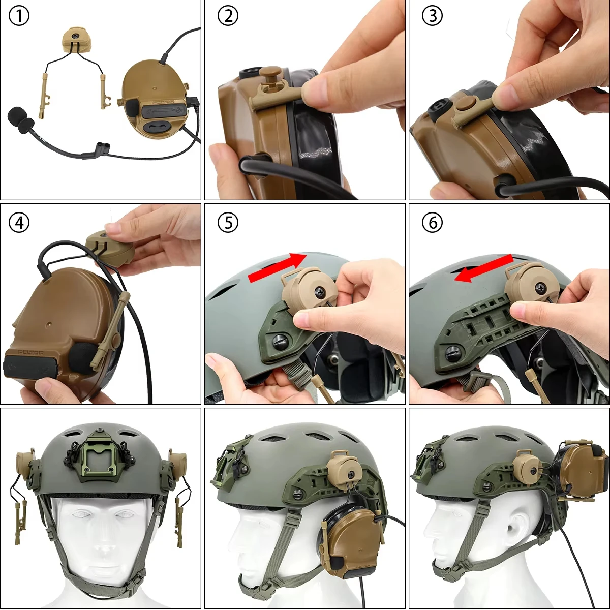 Comtac II: soporte de riel táctico Picatinny para auricular - imagen 3