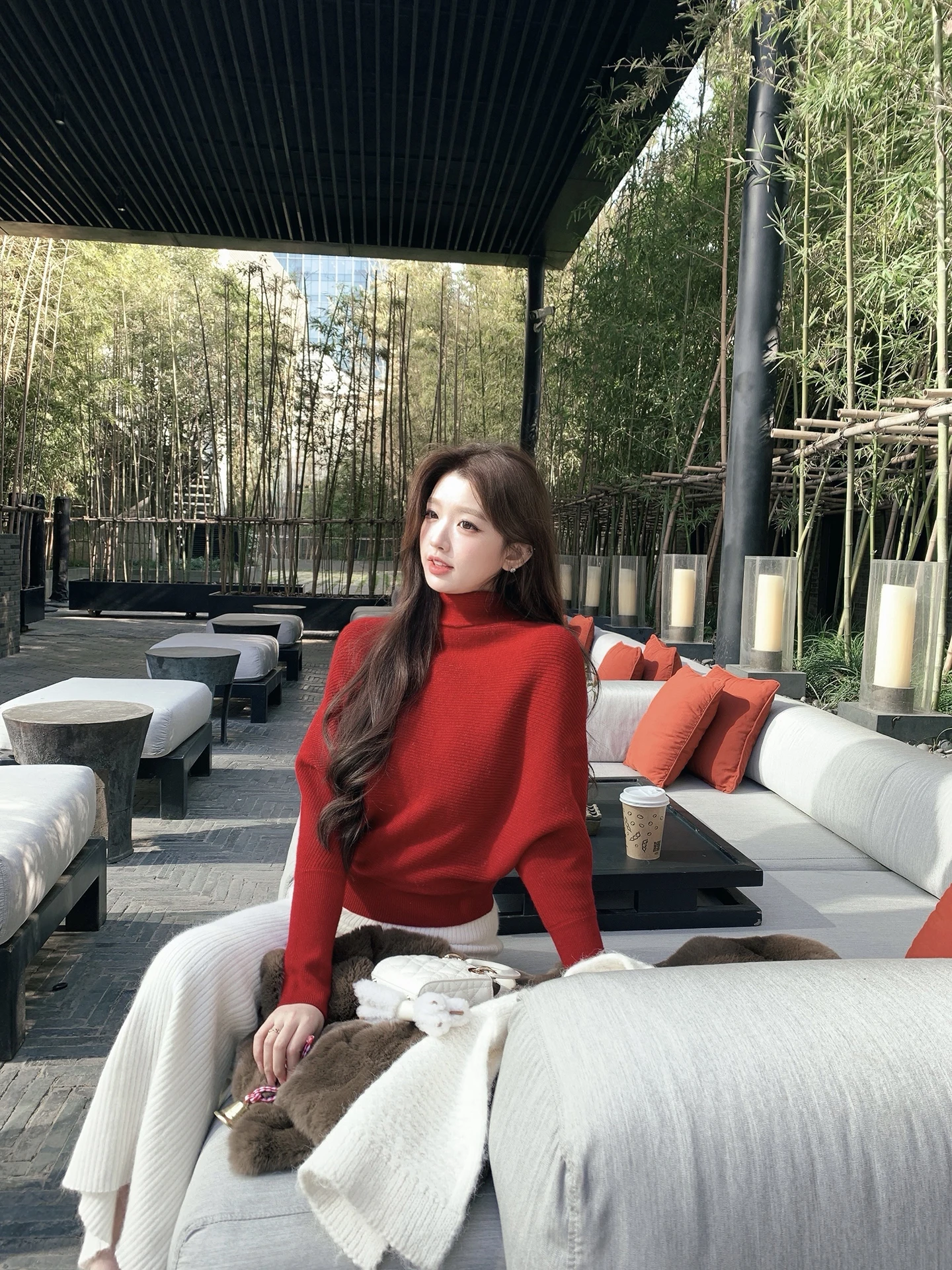 

Zhaobao Warm High Ne Woolen Sweater Women's Slim Fit Knitted Top Versatile Sli Winter Faion Ladies Commute Sle