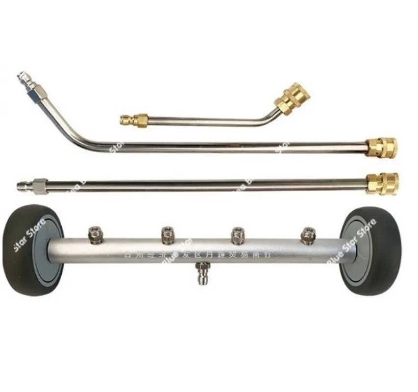 Cross-border car bottom brush stainless steel extension rod 1/4 quick plug universal wheel car chassis cleaning