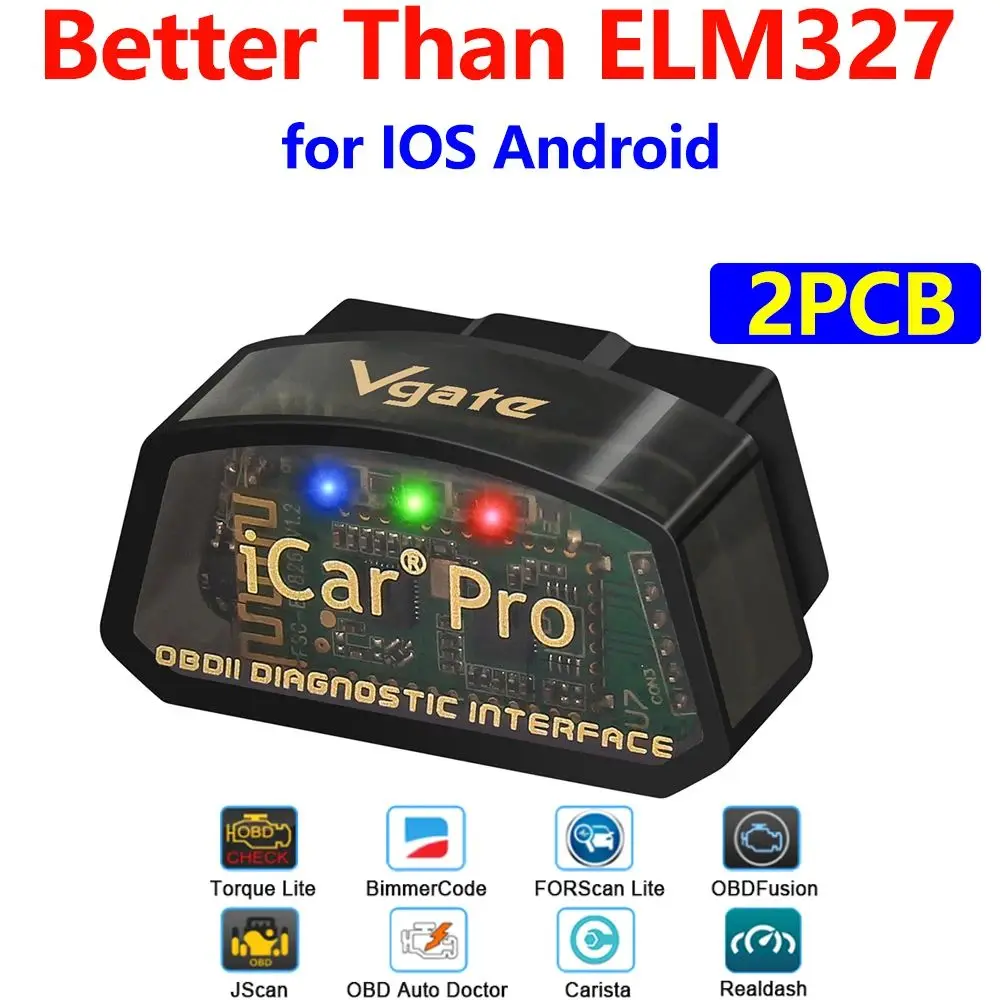 Vgate iCar Pro ELM327 BLE 4.0 OBD2 диагностический инструмент для IOS Android Auto OBD считыватель кодов сканирования RU зарубежный склад быстрая доставка