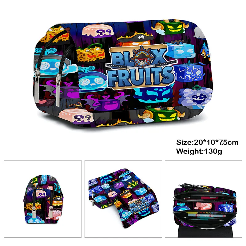 ROBLOX Blox Fruits Children\'s Pencil Case Primary School Students Cartoon Game Pencil Case Cartoon School Bag Mochila